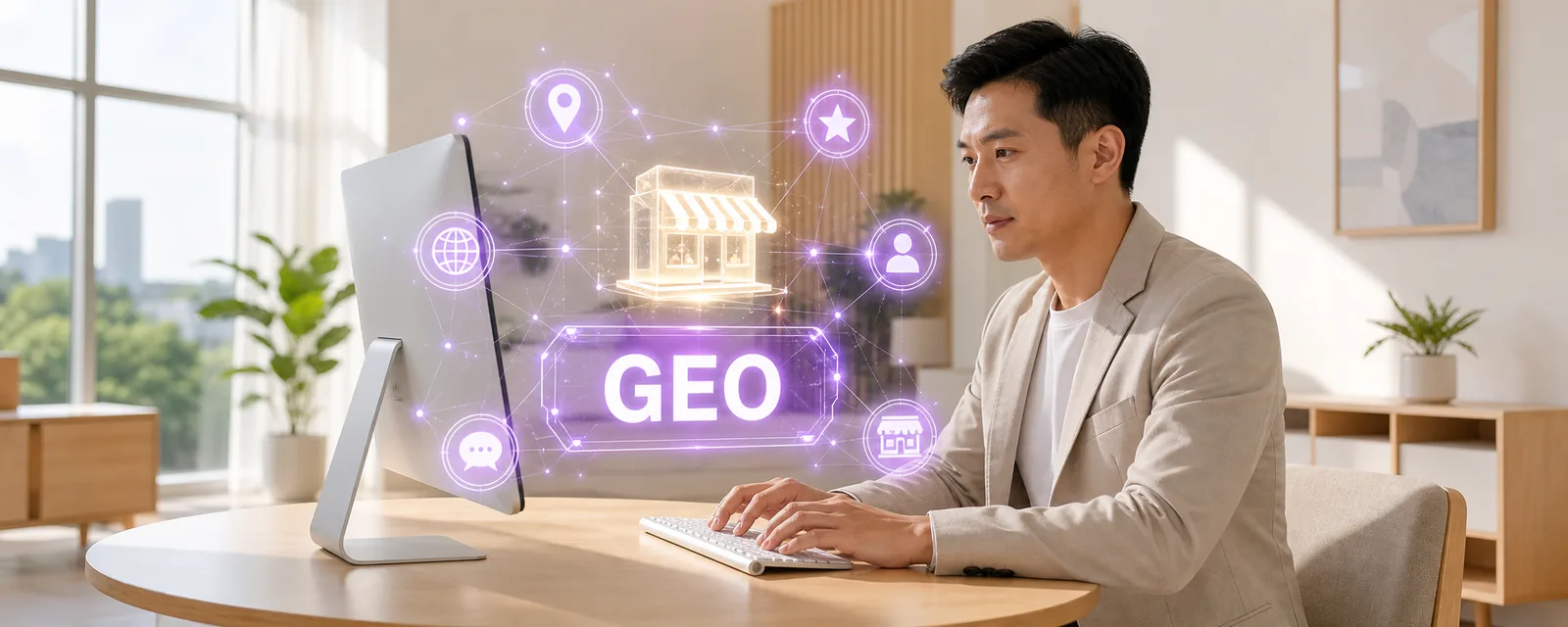 Generative Engine Optimization Malaysia: AI engine composing an answer and citing a trusted business source