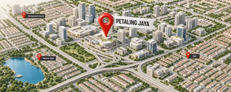 SEO Petaling Jaya: 3D map with location pin